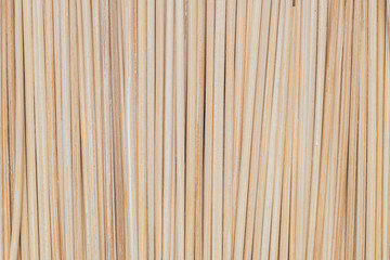 Closeup wood stick for meatball skewers texture background
