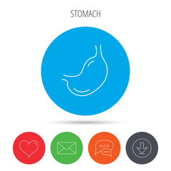 Stomach icon. Gastroscopy health sign.