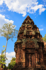 Magnificent  Enclosure Tower in Banteay Srey Temple, Cambodia