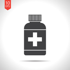 Vector flat bottle