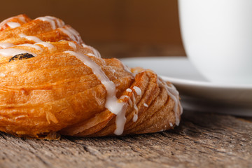 Mother's pastry on wooden table
