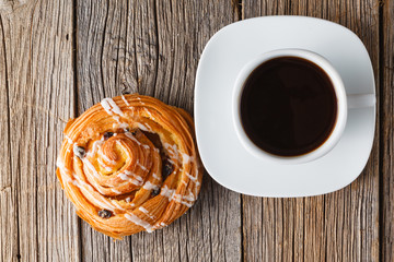 Mother's pastry on wooden table