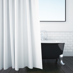 3d rendering interior of a bathroom