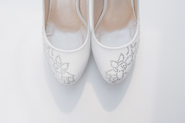 White wedding shoes