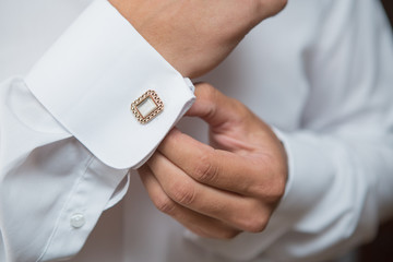 White shirt and cufflink