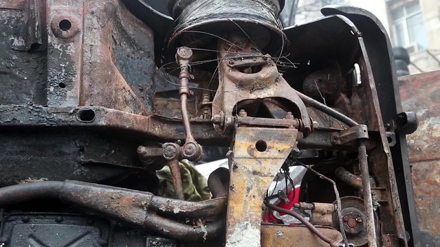 Burnt car