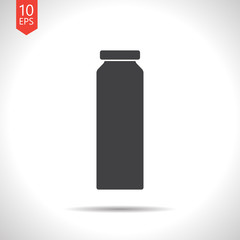 Vector color flat bottle template