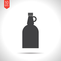 Vector flat apple cider vinegar bottle template