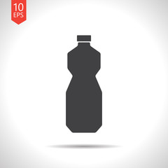 Vector flat sunflower oil bottle