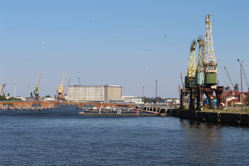 Naklejka premium Hafenansicht in Stettin