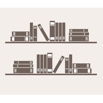 Bookshelf with books