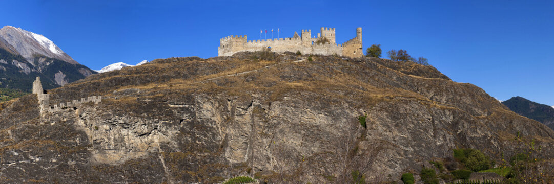 Burg Tourbillon  in Sion, Schweiz
