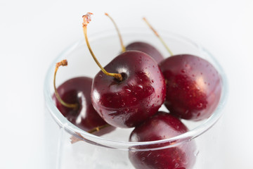 cherry in a glass container