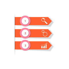 Fototapeta premium Business infographics. Vector illustration mapping stages.