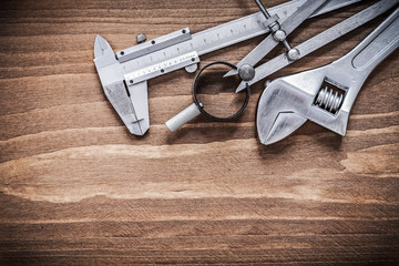 Slide caliper divider adjustable spanner construction concept