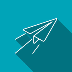 Paper Plane sign. Airplane symbol. Travel icon.
