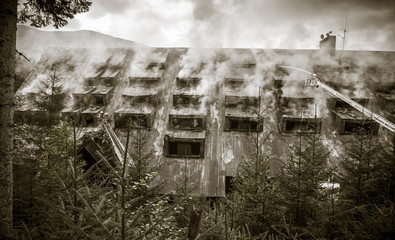Burnt hotel Junior, Slovakia