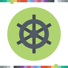 Ship steering wheel icon.