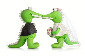 Noivo e Noiva Bolo de Casamento