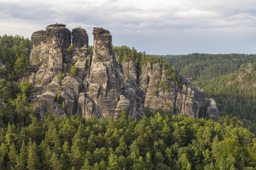 Fototapeta na wymiar Bastei - ridge of rocks