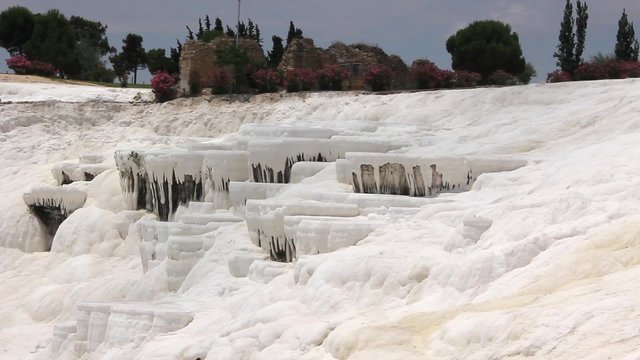 Pamukkale - cotton castle, Denizli Province in southwestern Turkey
