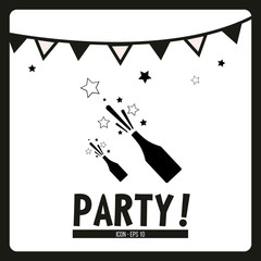 party illustration over white color background