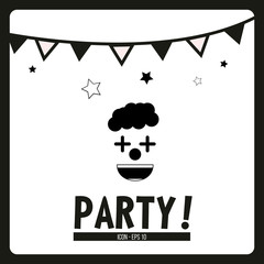 party illustration over white color background