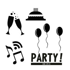 party illustration over white color background
