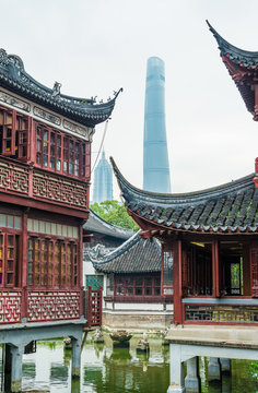 Commercial Building surround the Yu Garden in the centre of the Shanghai old town