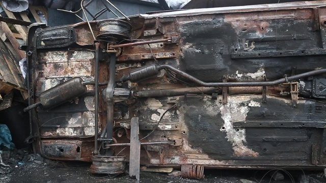 Burnt car