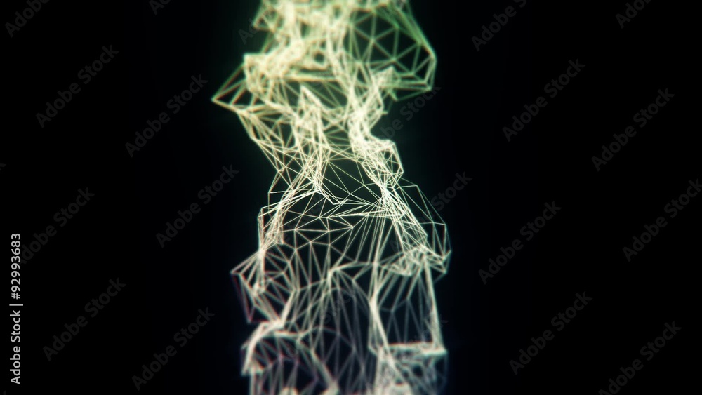Poster abstract background with triangles and network. hd.