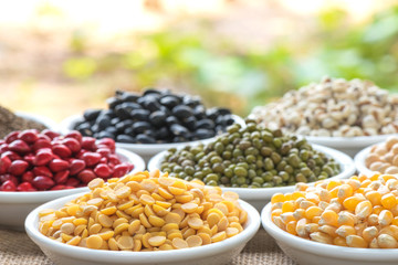 Prepared soybean and multi colour bean for cooking