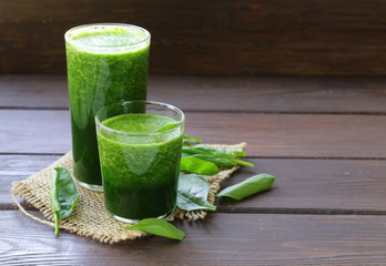 natural organic smoothie green spinach - healthy food © Olga Kriger
