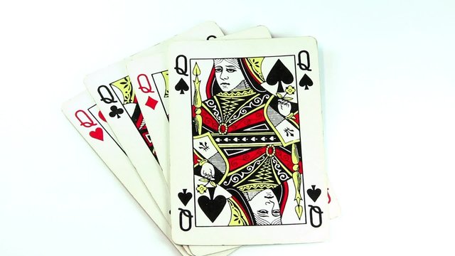 Four queens. Queen of spades