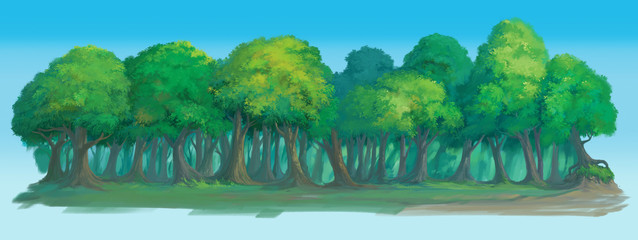 tree and forest for background painting