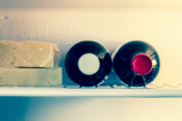 Wine in refrigerator