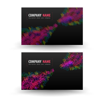 Vector abstract creative business cards. Vector illustration. set template.