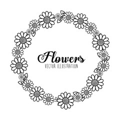 Black and white floral design