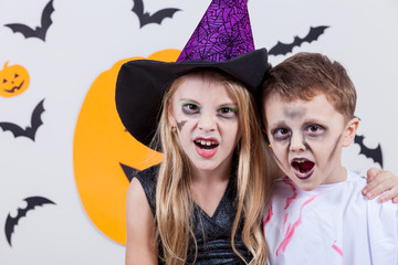Happy children on Halloween party