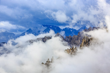 Fototapeta na wymiar Tre Cime di Lavarello, Dolomites, Italy