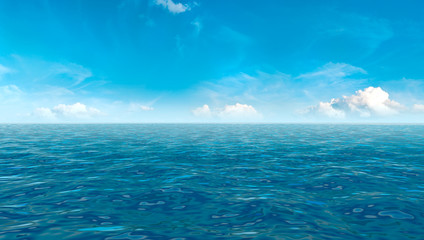 Beautiful sky and blue ocean © Alex Mit