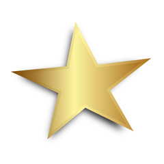 Fototapeta premium Stern Gold Weiß Single Symbol