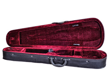 dark red velvet case for violin