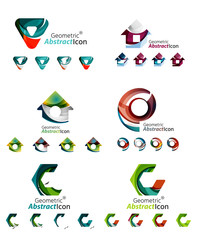 Universal abstract geometric shapes - business emblems
