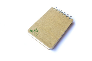 Recycle notebook with recycle symbol