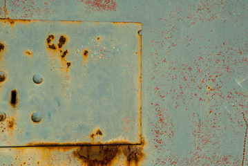 iron surface is covered with old paint texture background