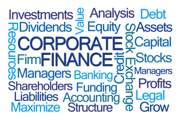 Obraz premium Corporate Finance Word Cloud