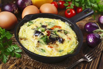 Omelet with vegetables