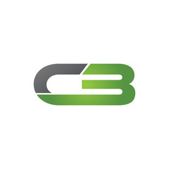 CB company linked letter logo green