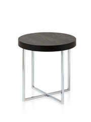 Steel table with wooden top